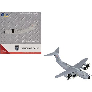 Airbus A400M Atlas Transport Aircraft "Turkish Air Force" (18-0093) Gray "Gemini Macs" Series 1/400 Diecast Model by GeminiJets - 1 of 3