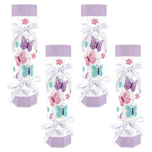 Big Dot of Happiness Beautiful Butterfly - No Snap Floral Baby Shower or Birthday Party Table Favors - DIY Cracker Boxes - Set of 12 - 1 of 4