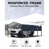 Metal Carports 12x20 FT with Enhanced Base, Outdoor Garage Car Port Galvanized Canopy Car Shelter Steel Carports - 2 of 4