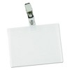 Universal Deluxe Clear Badge Holder w/Garment-Safe Clips, 2.25 x 3.5, White Insert, 50/Box - 4 of 4
