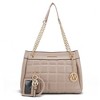 MKF Collection Mabel Quilted Women’s shoulder Bag & Bracelet Keychain with a Credit Card Holder by Mia K - 2 of 4