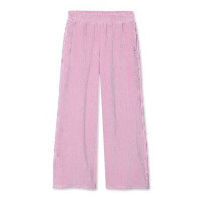Lands' End Kids Corduroy Wide Leg Knit Pants - Small - Mauve Mist
