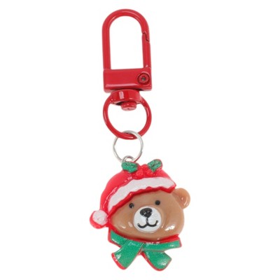 Unique Bargains Christmas Keychain Lobster Clasp Alloy Resin Multi-colored 1 Pc