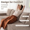 XIZZI Modular Corduroy Sectional Sofa: 5 Sold-Separately Units (Corner, Arms, Ottoman) | Black/Camel | Standard/Large Cushion Options | DIY Friendly - 3 of 4