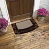 J&V TEXTILES Original Durable Rubber Door Mat, 18x28, Heavy Duty Doormat, Indoor Outdoor, Waterproof, Easy Clean, Low-Profile Mats for Entry, Garage - 2 of 2