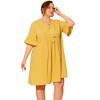 Agnes Orinda Women's Plus Size Ruffle Short Sleeve  Lace Insert Tassel Bohemian Midi Dresses - 3 of 4