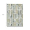 Sage Artichoke Green And Gold Abstract Washable Indoor Outdoor Area Rug - 3 of 4
