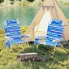 Tangkula 1/2 PCS Backpack Beach Chair Foldable 5-Position Lay Flat Lounge Chair - 3 of 4