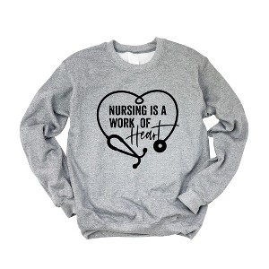 Simply Sage Market Women's Graphic Sweatshirt Nursing Is A Work Of Heart - 1 of 3