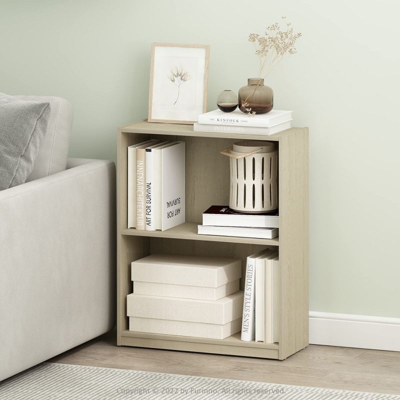 Furinno Gruen 2-Tier Open Shelf Bookcase, Metropolitan Pine, 1 of 5