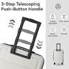 FURNIinspire Bag And Luggage Sets Hard Shell 3 Piece Suitcase Set, Travel Luggage Business Suitcases with Wheels, White, 19.88"*10.63"*29.92" - 2 of 4