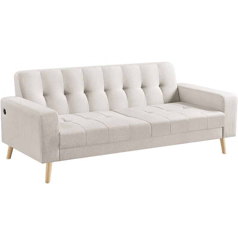Yaheetech Mid-Century Modern Loveseat Sofa for Living Room Apartment Bedroom Office, 1 of 6