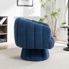 SEYNAR Modern Teddy Upholstered Fabric Round 360 Degree Swivel Accent Chair - 3 of 4