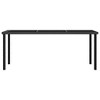 vidaXL Outdoor Dining Table Garden Porch Patio Table with Glass Top PE Rattan - 3 of 4
