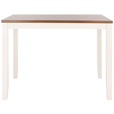 Izzy Rectangle Dining Table - White/Natural - Safavieh