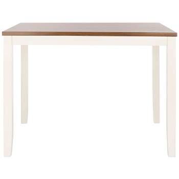 Izzy Rectangle Dining Table - White/Natural - Safavieh.