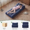 Folding Sofa Bed, Corduroy Floor Folding Couch with Pillow, Futon Convertible Sleeper Chair Foldable Mattress, Back Support - 4 of 4