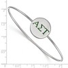 Black Bow Jewelry Sterling Silver Alpha Sigma Tau Greek Life Bangle Bracelet 8 Inch - 2 of 3