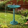 VECELO 28 in. Pedestal Outdoor Bird Bath with Solar Powered Fountain for Outside, Vintage Bronze Polyresin Lightweight, Yard/Garden Decoration - 3 of 4