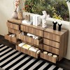 Famapy Brown-Woodgrain Large Dresser 12 Drawer Natural Style Horizontal Dresser - 3 of 4