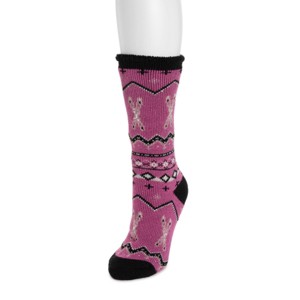 MUK LUKS Women's Heat Retainer Sock, Pink, OS (6 - 11) - 1 of 2
