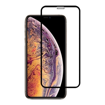 Valor 9H Clear Tempered Glass Screen Protector Film Cover For Apple iPhone 11 Pro Max/XS Max - Black