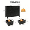 White Wood Dresser For Bedroom, Chest Of Drawers With 7 Drawer & Metal Handle, Closet Store Organizer For Living Room, Hallway, Modern Minimalist - 3 of 4
