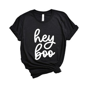 Simply Sage Market Women's Hey Boo Cursive Short Sleeve Graphic Tee - 1 of 4