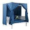 Janey Metal Frame Woven Rope Patio Daybed with Curtains, 2-Seater Outdoor Daybed, Outdoor Furniture, Tanning Near Me - Maison Boucle - 2 of 4