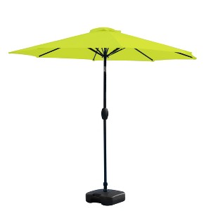 WestinTrends 9 Ft Outdoor Patio Market Table Umbrella with Square Plastic Fillable Base - 1 of 4
