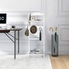 Accent Portable Garment Rack,Clothes Valet Stand with Storage Organizer,White Finish - 3 of 4