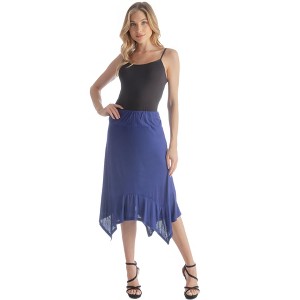 Womens Elastic Waistband Knee Length Skirt - 1 of 4