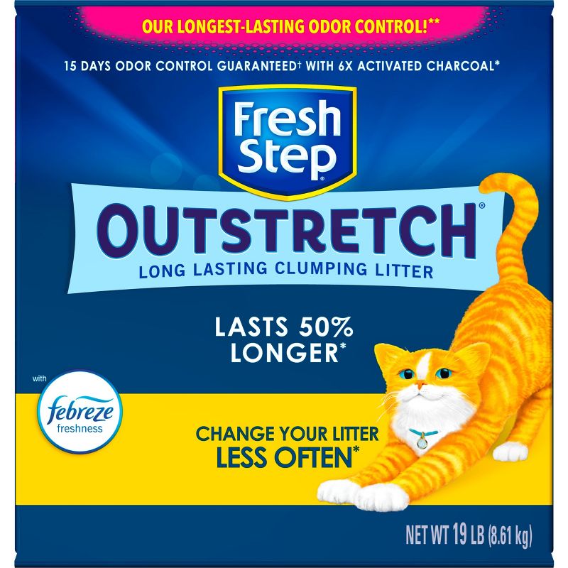 Fresh Step Outstretch Febreze Scented Cat Litter - 19lbs, 6 of 25