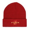 The Flash Logo Youth Red Cuffed Beanie and Gloves Set - 2 of 4
