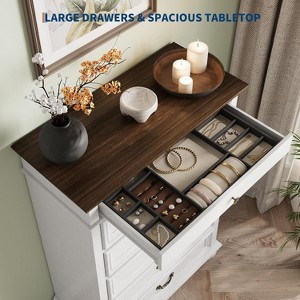 Farmhouse Tall Dresser,50" 7-Drawer Wooden Chest with Jewelry Storage for Bedroom, Living Room & Hallway - 1 of 4