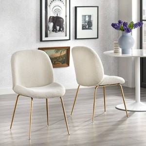Set of 2 Shaun Upholstered Modern Dining Chairs - Lifestorey - 1 of 4