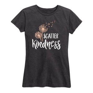 Women's - Instant Message - Dandelions Scatter Kindness Short Sleeve Graphic T-Shirt - 1 of 4