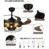 Ludomide 36" Retractable Ceiling Fan with Lights, Industrial Fandelier, Vintage Black Cage Fan for Living Room and Bedroom - 3 of 4