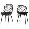 bali & pari Sabelle Modern Bohemian Rattan and Metal Dining Chair Set - image 2 of 4