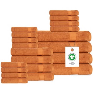 Delara Organic Cotton Luxuriously Plush Bath Towel Set, GOTS & Oeko-TEX Certified, Soft, Quick Dry & Ultra-Absorbent - 1 of 4