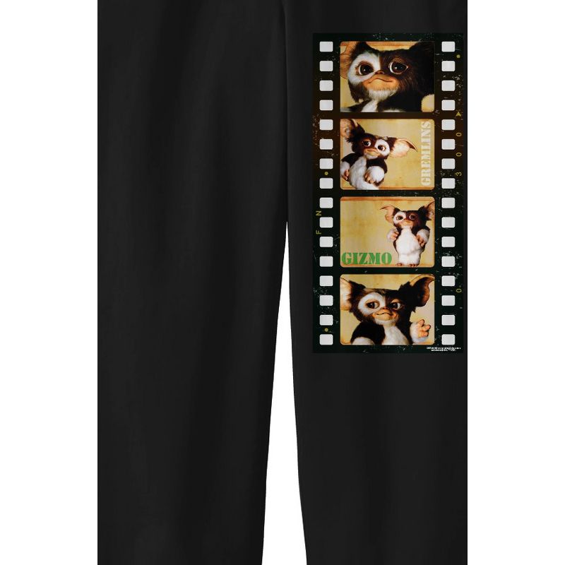 Gremlins Gizmo in a Photo Negative Film Youth Black Graphic Jogger Pants, 2 of 4