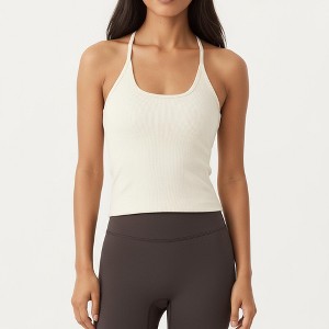 Anna-Kaci Active Women's Spaghetti Strap Scoop Neck Cami Top with Fitted Stretch Fabric and Minimalist Design - 1 of 4