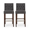 PAGED 30.5" High Seat Bar Stools Set of 2, Modern Upholstered Counter Height Bar Chair with Back, Metal Legs for Bar, Kitchen, Dining Room - 2 of 4