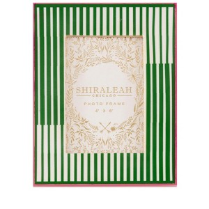 Shiraleah Viva 4" X 6" Green stripe Picture Frame - 1 of 4