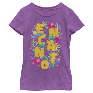 Girl's Encanto Floral Logo T-Shirt - 1 of 4