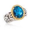 Ross-Simons 4.10 Carat London Blue Topaz Byzantine Ring in 14kt Yellow Gold and Sterling Silver - 4 of 4