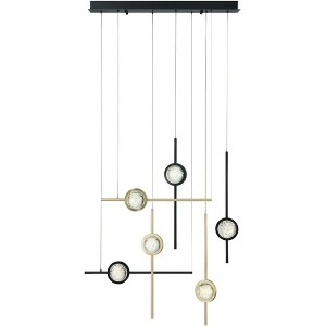 Eurofase Lighting Barletta 6 - Light Chandelier in  Gold/Black - 1 of 1