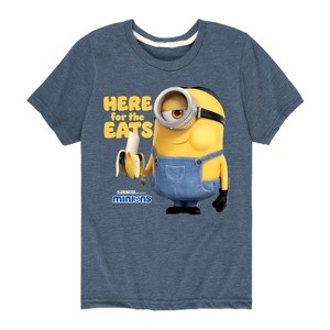 Boys' - Despicable Me - Minion Banana Here For The Eats Short Sleeve Graphic T-Shirt - 1 of 4