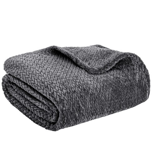 Pavilia Lightweight Fleece Throw Blanket For Couch, Soft Warm Flannel  Blankets For Bed , Charcoal Gray/twin - 60x80 : Target