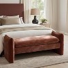 Donna Modern Chenille Fabric Upholstered Bench|ARTFUL LIVING DESIGN - 2 of 4